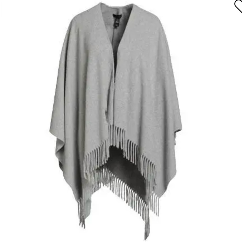 Rag & Bone Cashmere Poncho in Heather grey (one size)